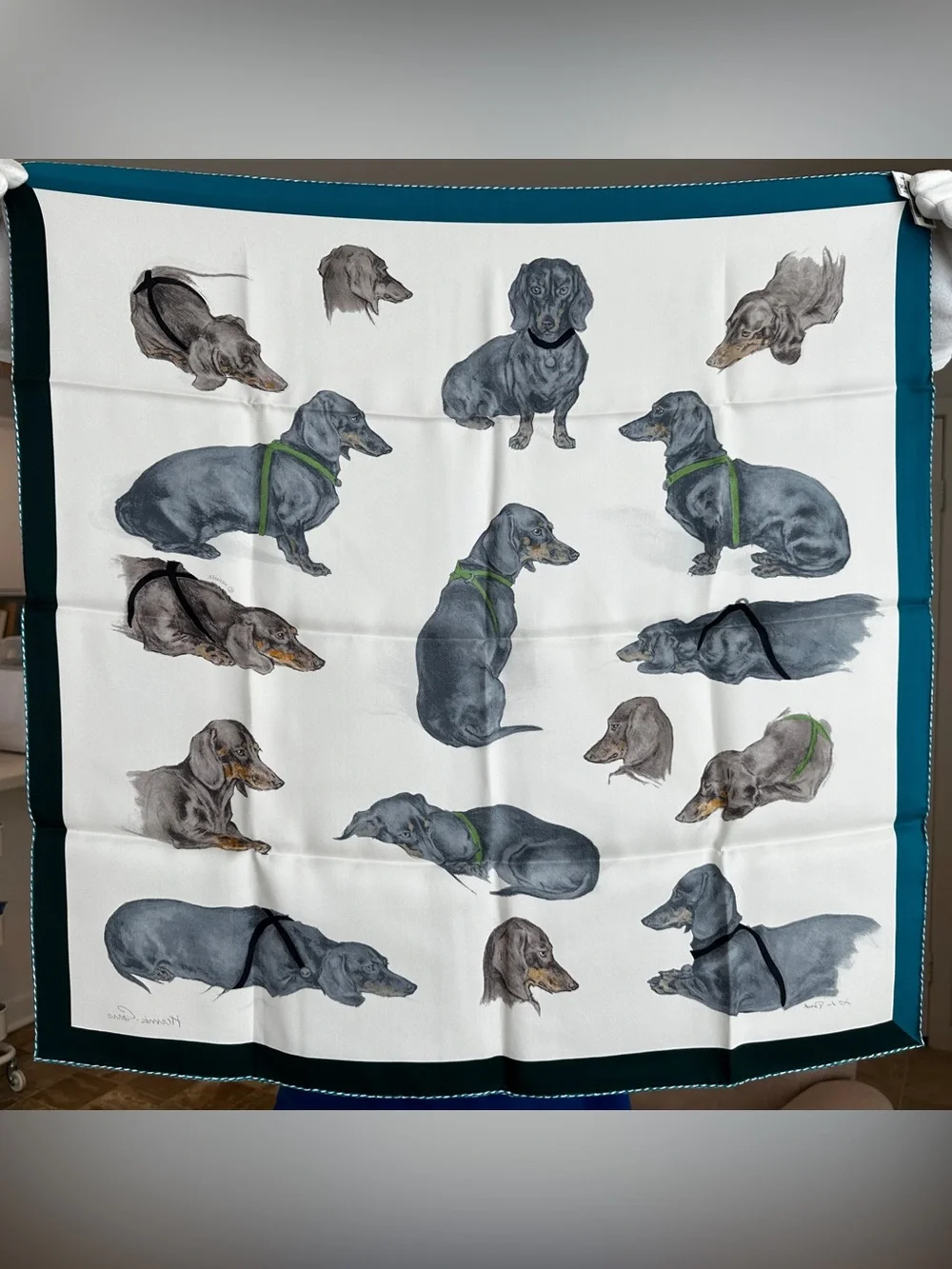Hermes Les Bassets Scarf 70